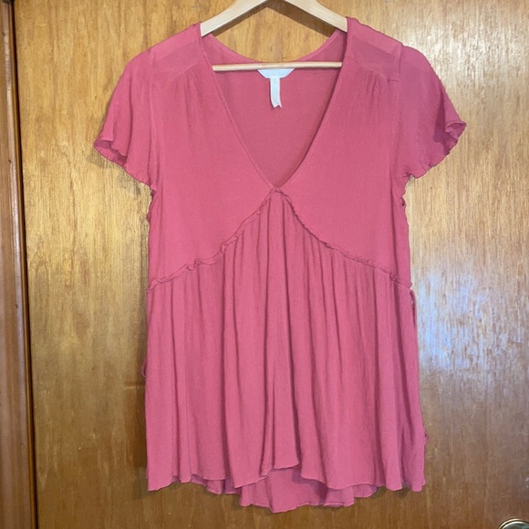 •MATILDA JANE•ROSE WILLOW SWING TOP, V-NECK SIDE TIE TASSLE SIZE MEDIUM EUC - Picture 3 of 6